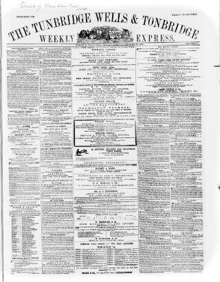 cover page of Tunbridge Wells Weekly Express published on September 18, 1866