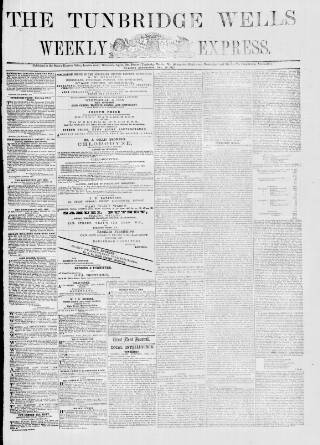 cover page of Tunbridge Wells Weekly Express published on February 28, 1871