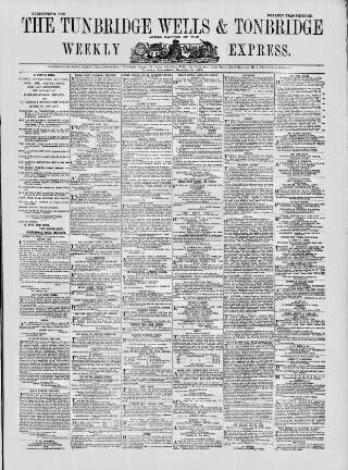 cover page of Tunbridge Wells Weekly Express published on December 10, 1889