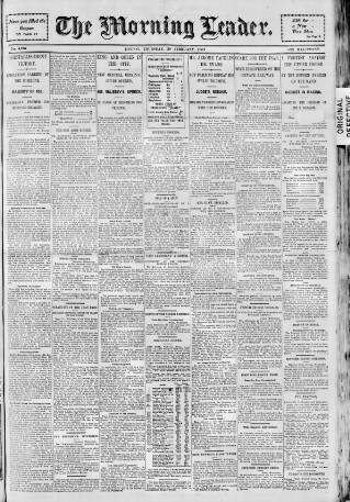 cover page of Morning Leader published on February 28, 1907