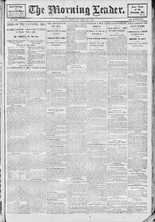 cover page of Morning Leader published on February 28, 1908