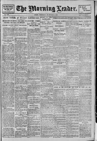 cover page of Morning Leader published on December 30, 1908