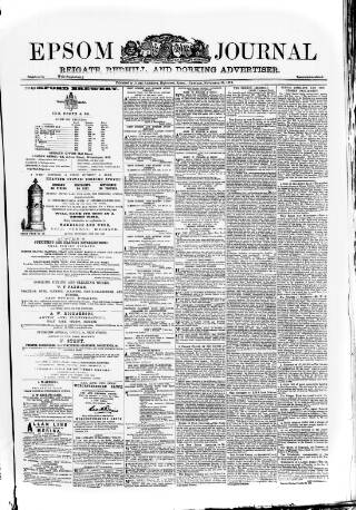 cover page of Epsom Journal published on November 30, 1875