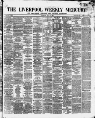 cover page of Liverpool Weekly Mercury published on July 6, 1872