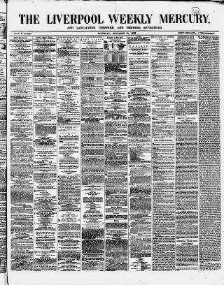 cover page of Liverpool Weekly Mercury published on November 30, 1872