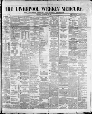 cover page of Liverpool Weekly Mercury published on December 30, 1876