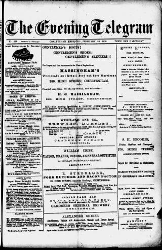 cover page of Evening Express Telegram (Cheltenham) published on February 28, 1878