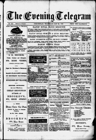 cover page of Evening Express Telegram (Cheltenham) published on May 29, 1878