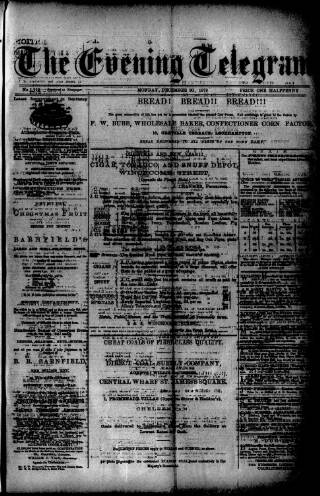 cover page of Evening Express Telegram (Cheltenham) published on December 30, 1878