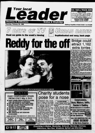 cover page of Chertsey & Addlestone Leader published on February 25, 1999