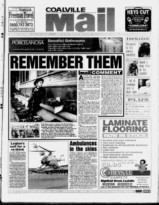 cover page of Coalville Mail published on November 11, 1999