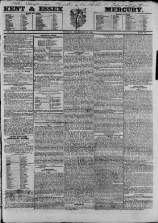 cover page of Essex & Herts Mercury published on December 30, 1823
