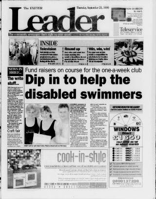 cover page of Exeter Leader published on September 23, 1999
