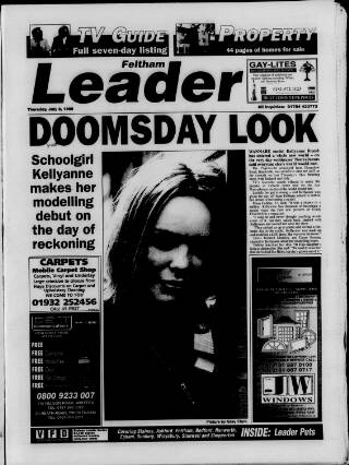 cover page of Feltham Leader published on July 8, 1999