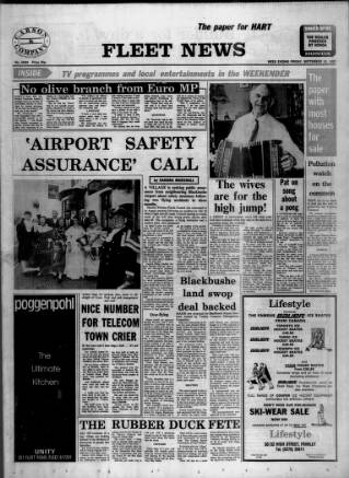 cover page of Fleet News published on September 18, 1987