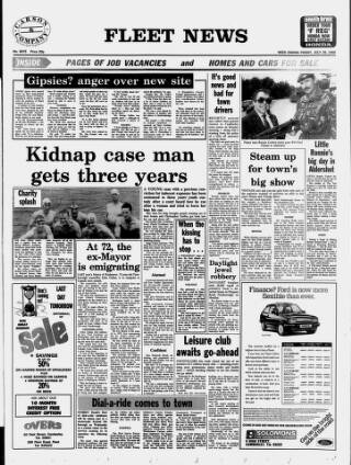 cover page of Fleet News published on July 29, 1988