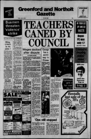 cover page of Greenford & Northolt Gazette published on July 6, 1979