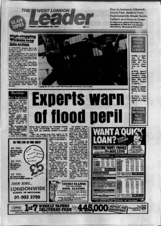 cover page of Hammersmith & Chiswick Leader published on November 30, 1984