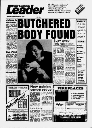 cover page of Hammersmith & Chiswick Leader published on September 5, 1986