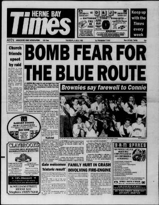 cover page of Herne Bay Times published on July 6, 1995