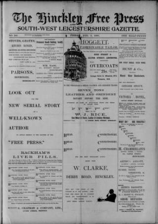 cover page of Hinckley Free Press published on February 9, 1900