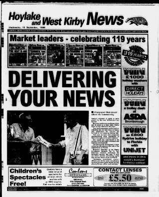 cover page of Hoylake & West Kirby News published on September 18, 1996