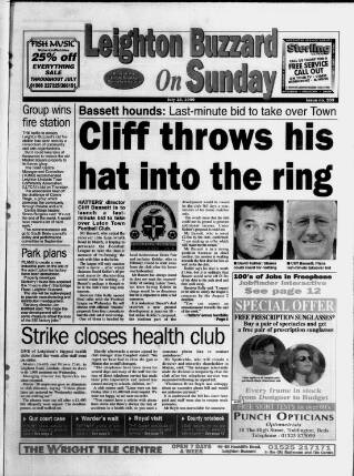 cover page of Leighton Buzzard on Sunday published on July 18, 1999