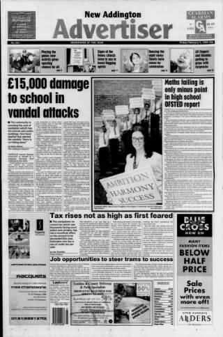 cover page of New Addington Advertiser published on February 5, 1999
