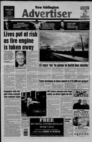 cover page of New Addington Advertiser published on November 5, 1999