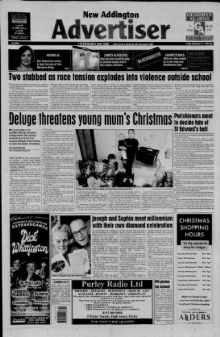 cover page of New Addington Advertiser published on December 17, 1999