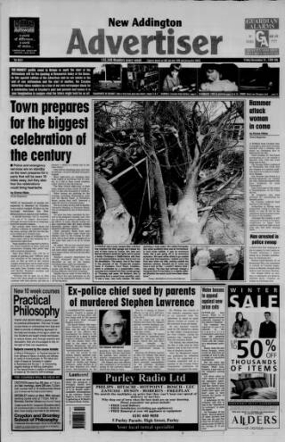 cover page of New Addington Advertiser published on December 31, 1999