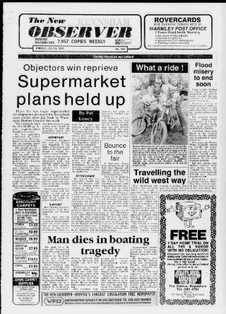 cover page of New Observer (Bristol) published on July 6, 1984