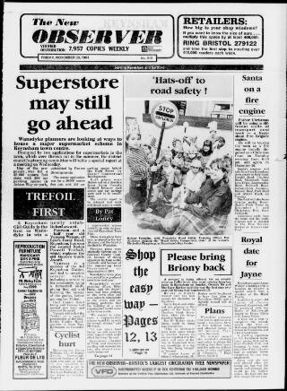 cover page of New Observer (Bristol) published on November 30, 1984