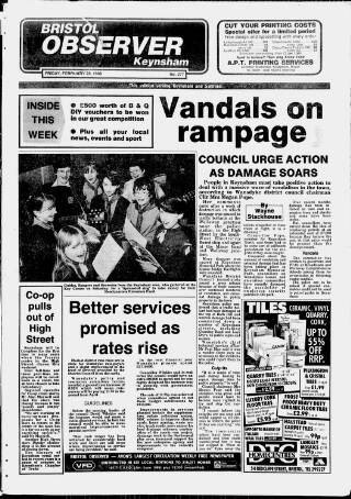 cover page of New Observer (Bristol) published on February 28, 1986