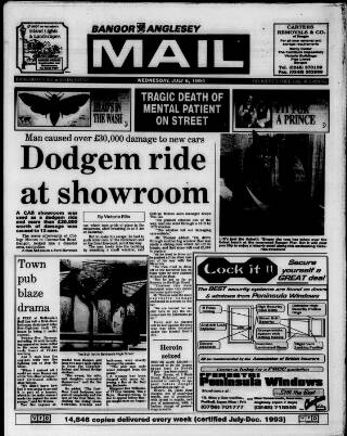 cover page of Bangor, Anglesey Mail published on July 6, 1994