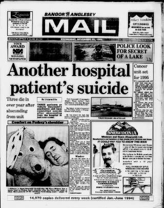 cover page of Bangor, Anglesey Mail published on November 30, 1994