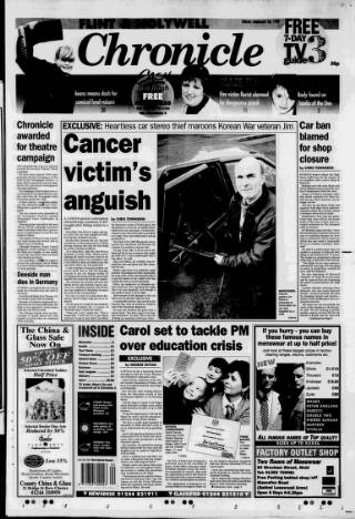 cover page of Flint & Holywell Chronicle published on February 28, 1997