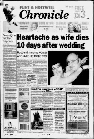 cover page of Flint & Holywell Chronicle published on July 2, 1999