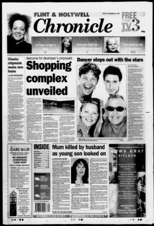 cover page of Flint & Holywell Chronicle published on November 26, 1999