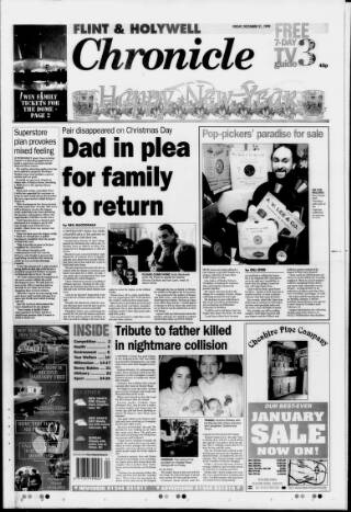 cover page of Flint & Holywell Chronicle published on December 31, 1999