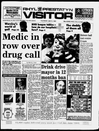 cover page of Rhyl, Prestatyn Visitor published on July 6, 1995