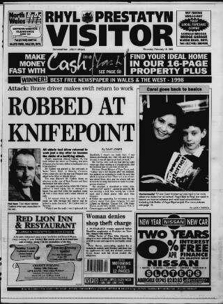 cover page of Rhyl, Prestatyn Visitor published on February 18, 1999