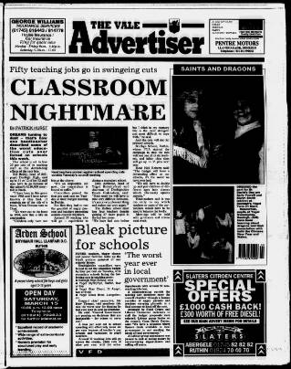 cover page of Vale Advertiser published on February 28, 1997