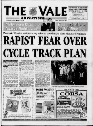cover page of Vale Advertiser published on December 10, 1999