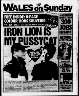 cover page of Wales on Sunday published on July 6, 1997