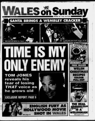 cover page of Wales on Sunday published on November 30, 1997