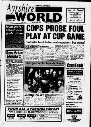 cover page of Ayrshire World published on February 28, 1997