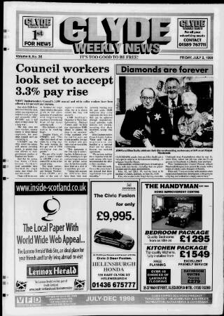 cover page of Clyde Weekly News published on July 2, 1999