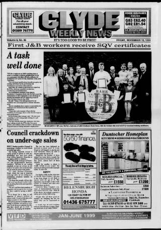 cover page of Clyde Weekly News published on November 12, 1999