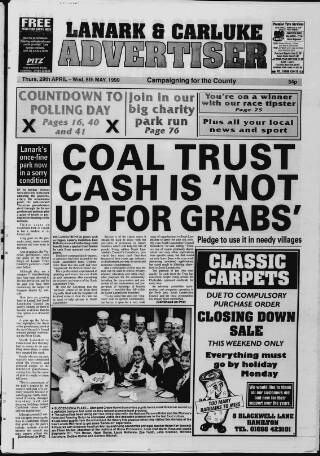 cover page of Lanark & Carluke Advertiser published on May 5, 1999